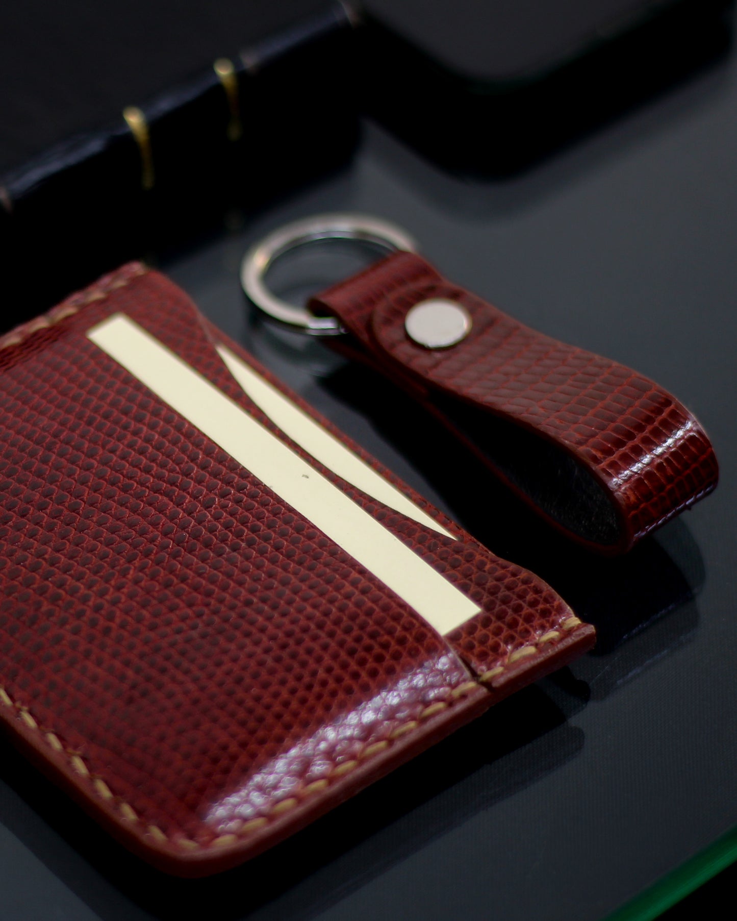Lizard Skin Cardholder & Keychain